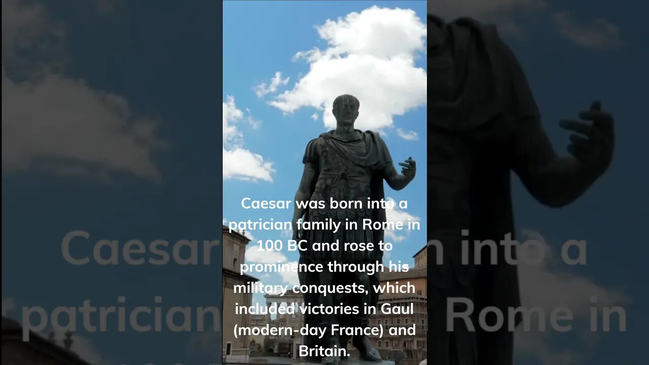 Unbelievable Facts About Julius Caesar: You WON'T BELIEVE What He Accomplished! #shorts