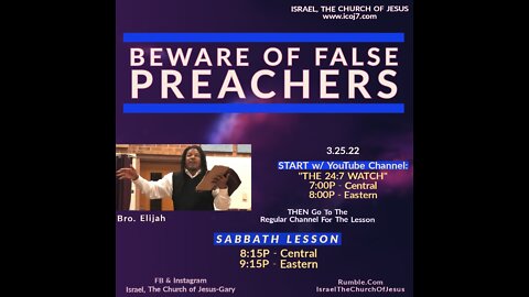 BEWARE OF FALSE PREACHERS