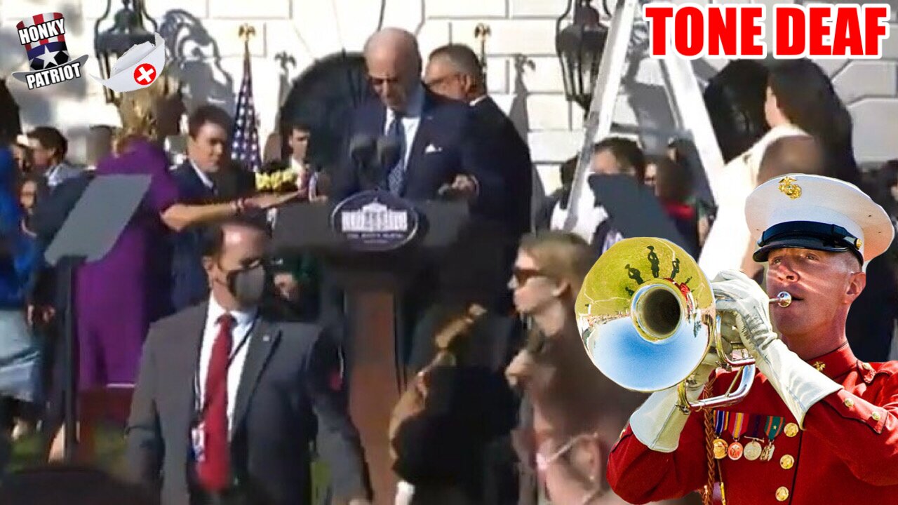 Nurse Jill Intervenes after Joe Biden Tries to Talk Into Microphone While Music is Blasting