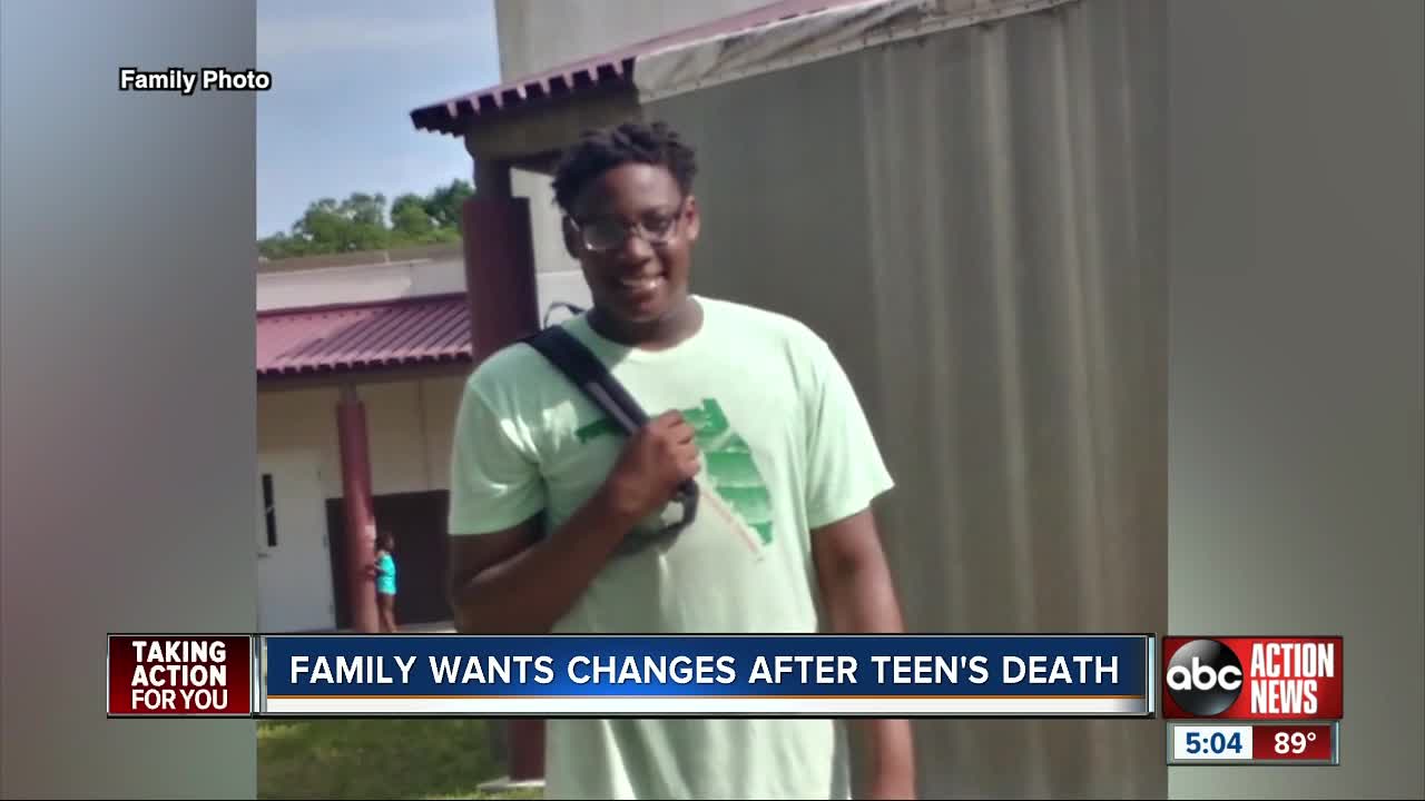 Local family pushes for changes after son's death during football conditioning