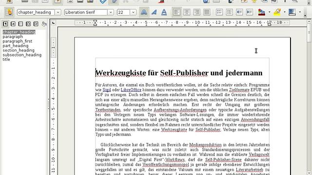 OpenOffice-/LibreOffice-Dokumente automatisch zu HTML, EPUB und PDF aufbereiten