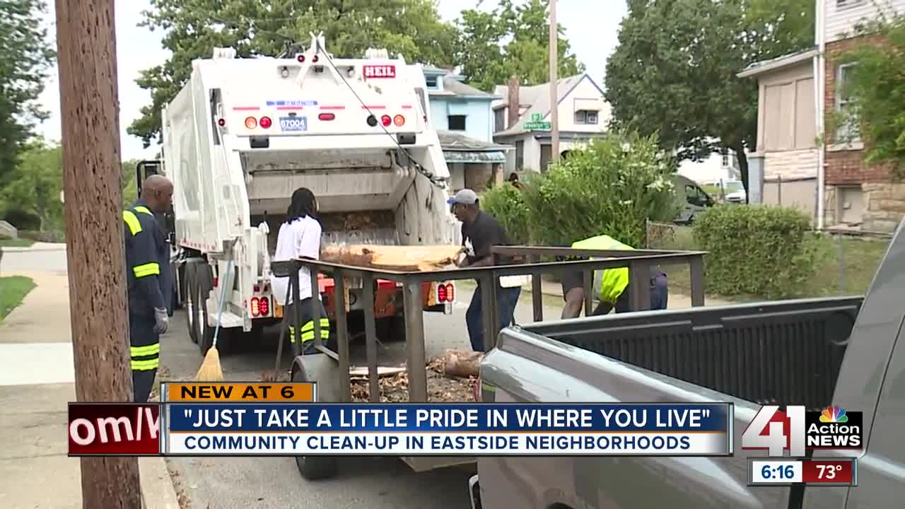 Community clean up in Eastside neighborhood