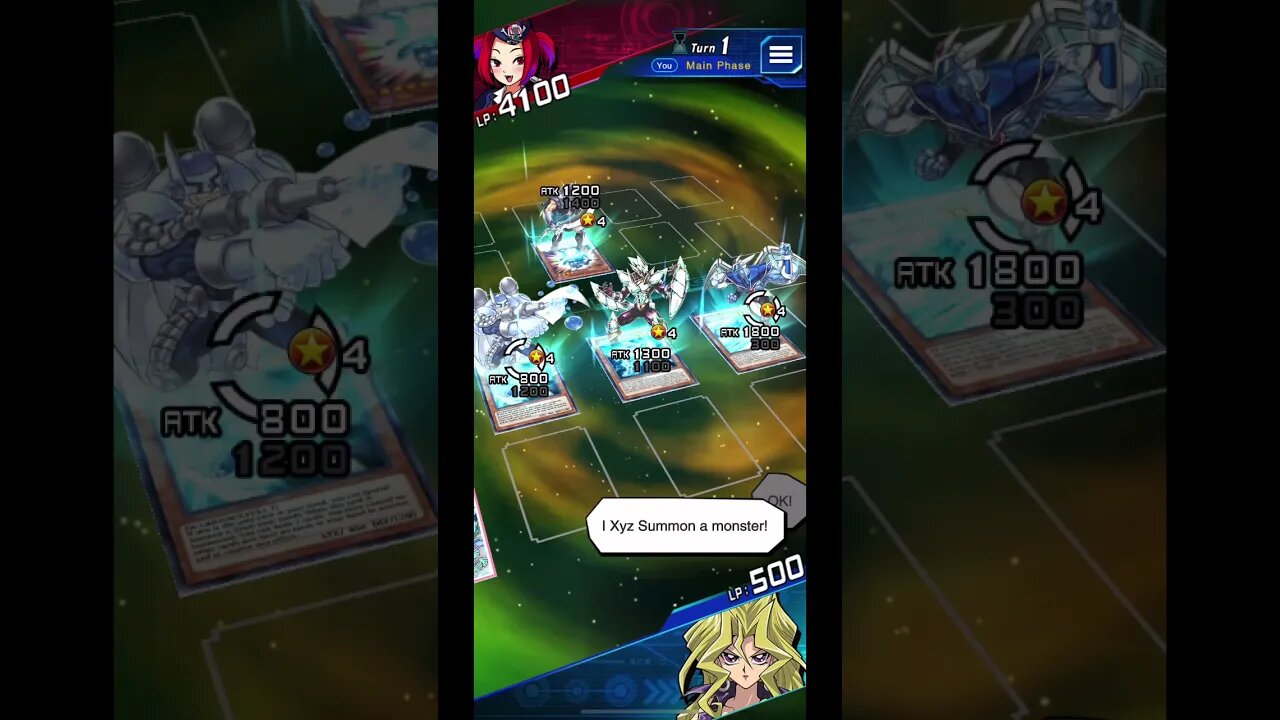 Yu-Gi-Oh! Duel Links - How To Xyz Summon Heroic Champion - Excalibur + Effect Activation