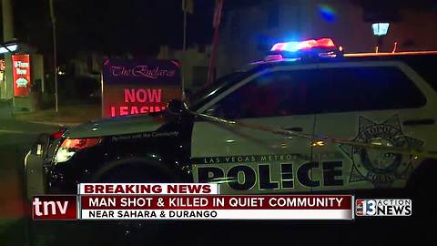 Man shot and killed in quiet community