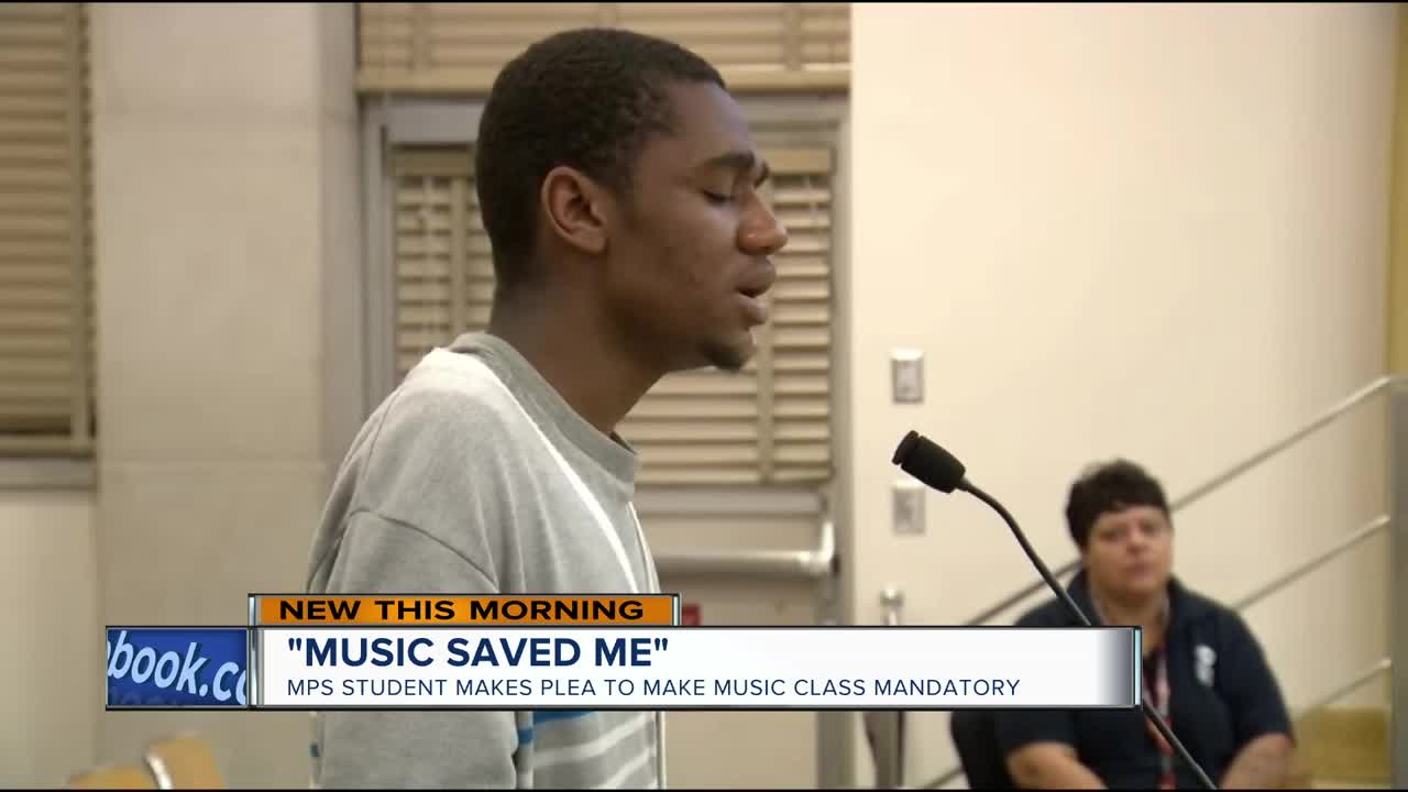 "Music saved me:" MPS student makes plea to make music class mandatory