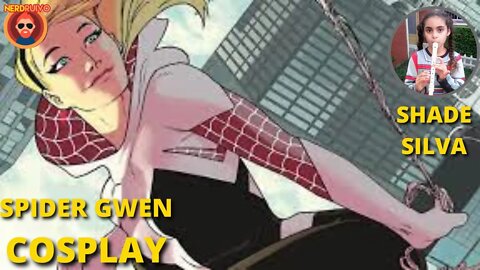 COSPLAY SPIDER GWEN COM SHADE SILVA