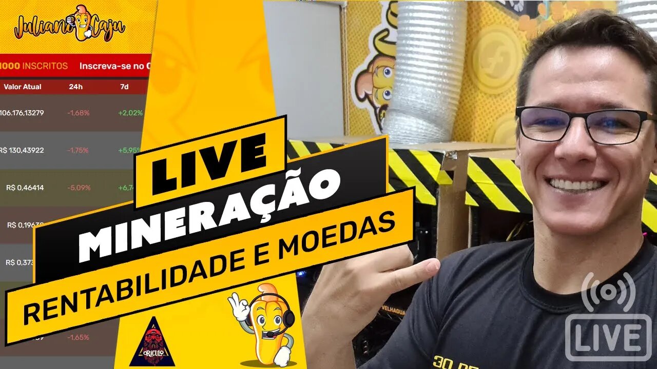 📽️ LIVE! BATE PAPO E TIRA DÚVIDAS - MINERAÇÃO, RENTABILIDADE E MOEDAS