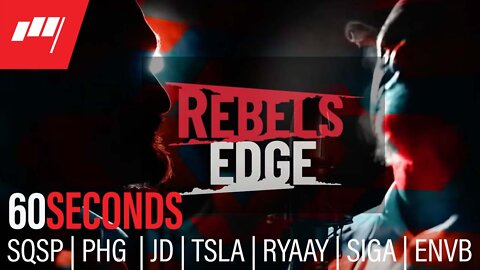 ⏱️60 Seconds $SQSP $PHG $JD $TSLA $RYAAY $SIGA $ENVB watch Rebel's Edge with @petenajarian 1pm EST