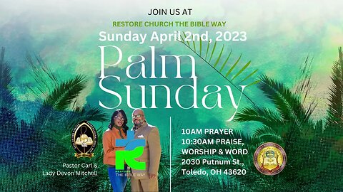 JOIN US SUNDAY APRIL 2, 2023 10AM