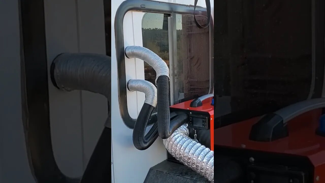 Hiker trailer diesel heater setup.