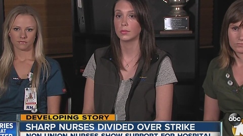 Some Sharp non-union nurses show support for hospital