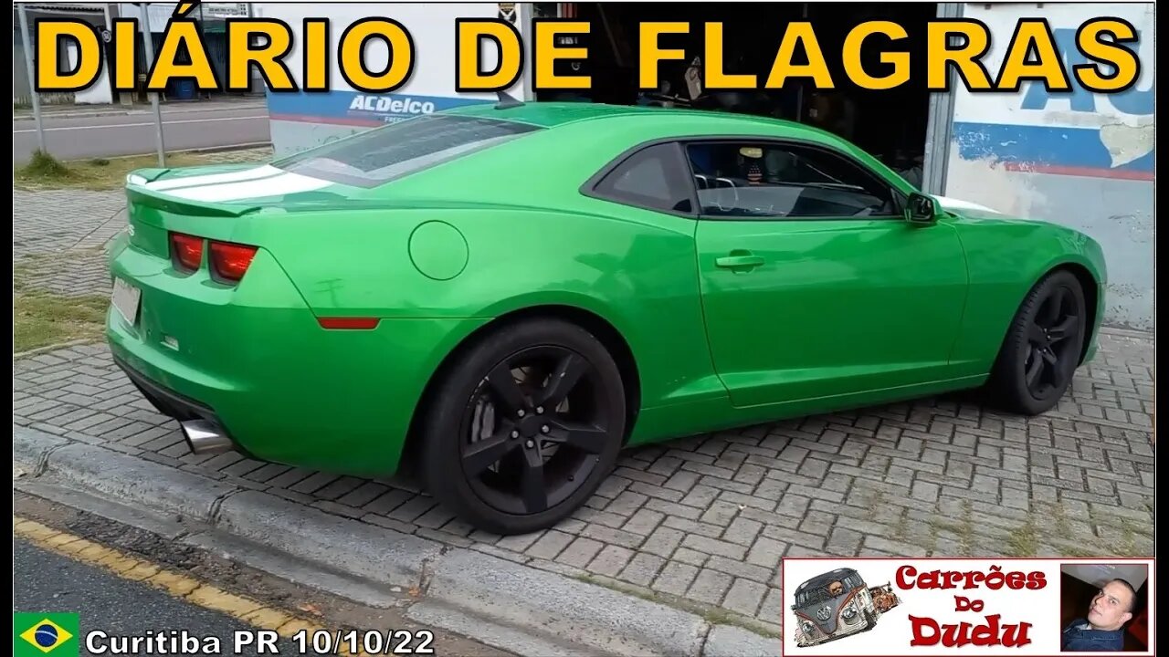 Chevrolet Camaro MK5 verde Omega RODÃO Diário Flagras 10/10/22 Carrões Dudu Curitiba Brasil