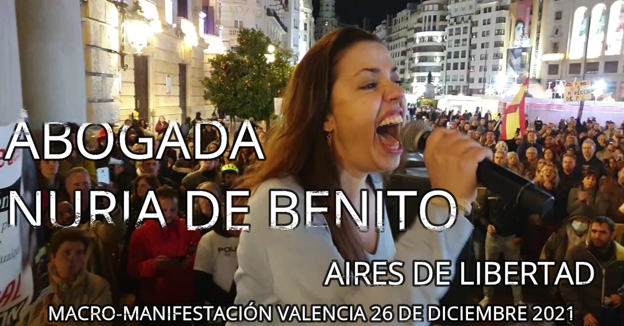 BRUTAL MANIFIESTO DE LA ABOGADA NURIA DE BENITO