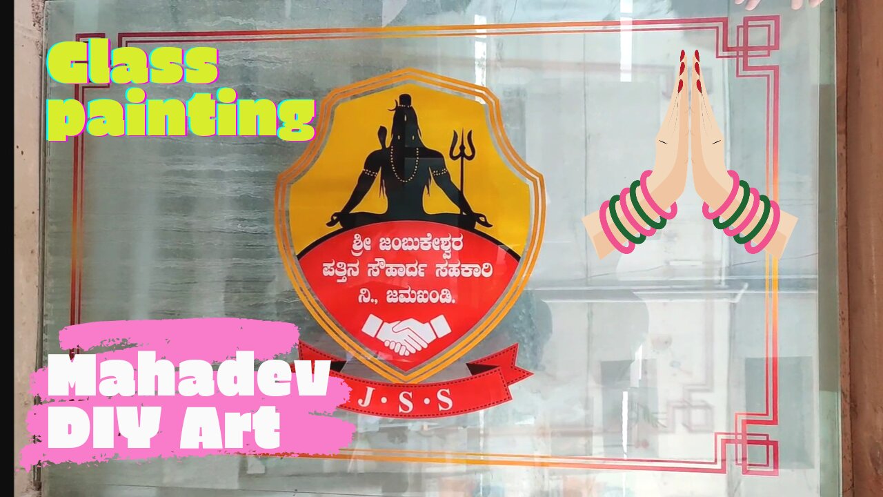 Very Satisfying video Creative Glass Works | Mahadev shiv ji DIY art and painting