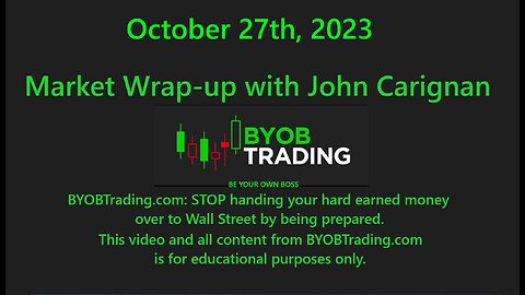 October 27th 2023 BYOB Market Wrap Up. For educational purposes only.