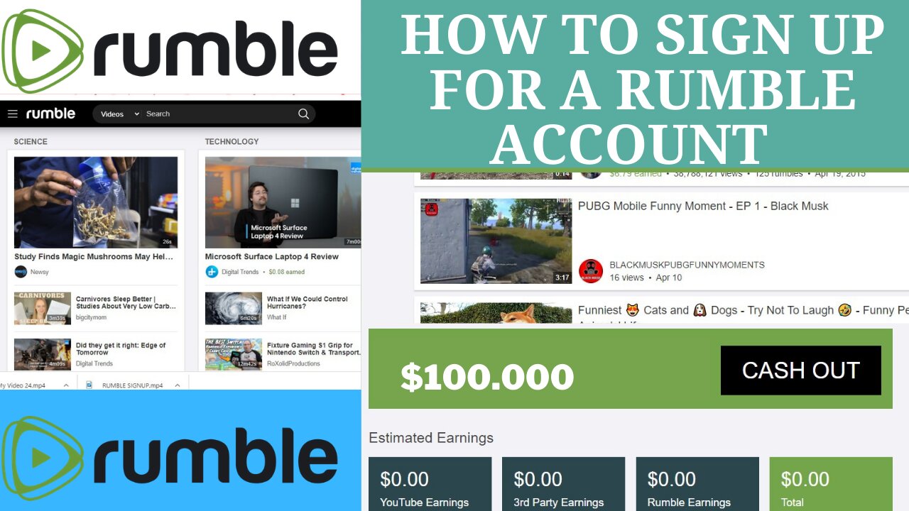 How To Sign Up For A New Rumble Account step by step