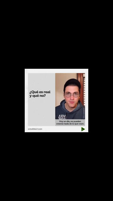 Don not believe waht you see. ( No creas lo que vez.)