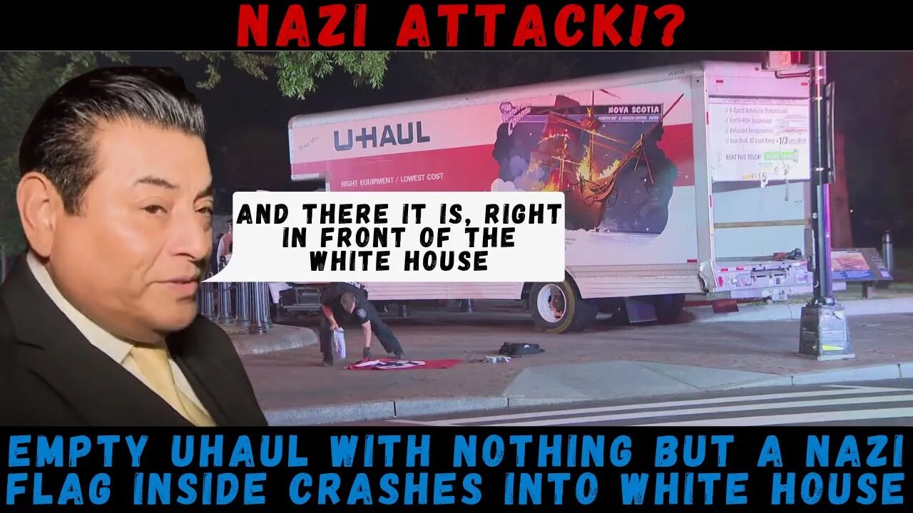 Driver Arrested After Crashing U-Haul Carrying Nothing But A Nazi Flag Into White House!