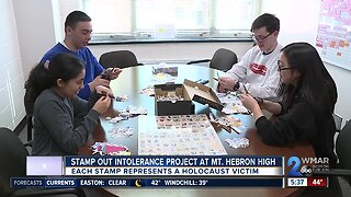 Mt. Hebron High School gets closer to six million stamps for its "Stamp Out Intolerance" project