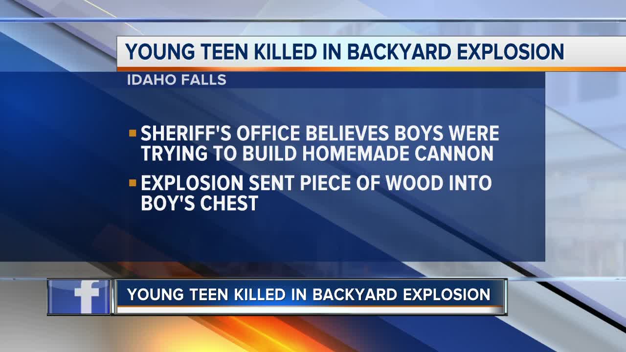 Teenager killed in backyard explosion