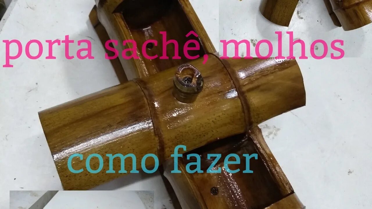 como fazer porta molho sachê ,dispenser de mesa para bar,@bambutotal