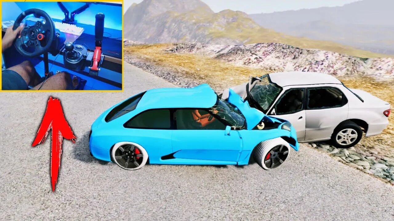 Insane Crashes In Beamng Drive With G29 Steering Wheel