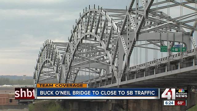 Find an alternate route; Southbound lanes of the Buck O’Neil Bridge are closing