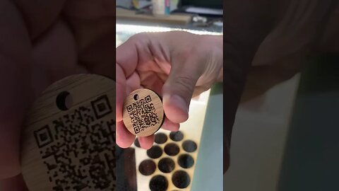 Glowforge QR Code Keychain