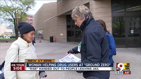 Woman helps drug users at "Ground Zero"