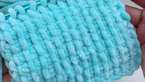 🧶How to crochet simple tunisian stitch