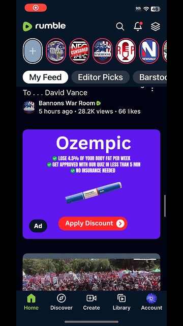 🤨Really, Rumble? 🤨…OZEMPIC ADS 🤨