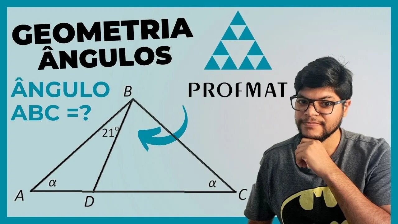 Determine a medida do ângulo ABC (PROFMAT) Geometria, Soma dos ângulos internos e ângulo externo