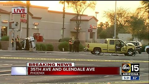 Officer in serious condition after west Phoenix rollover
