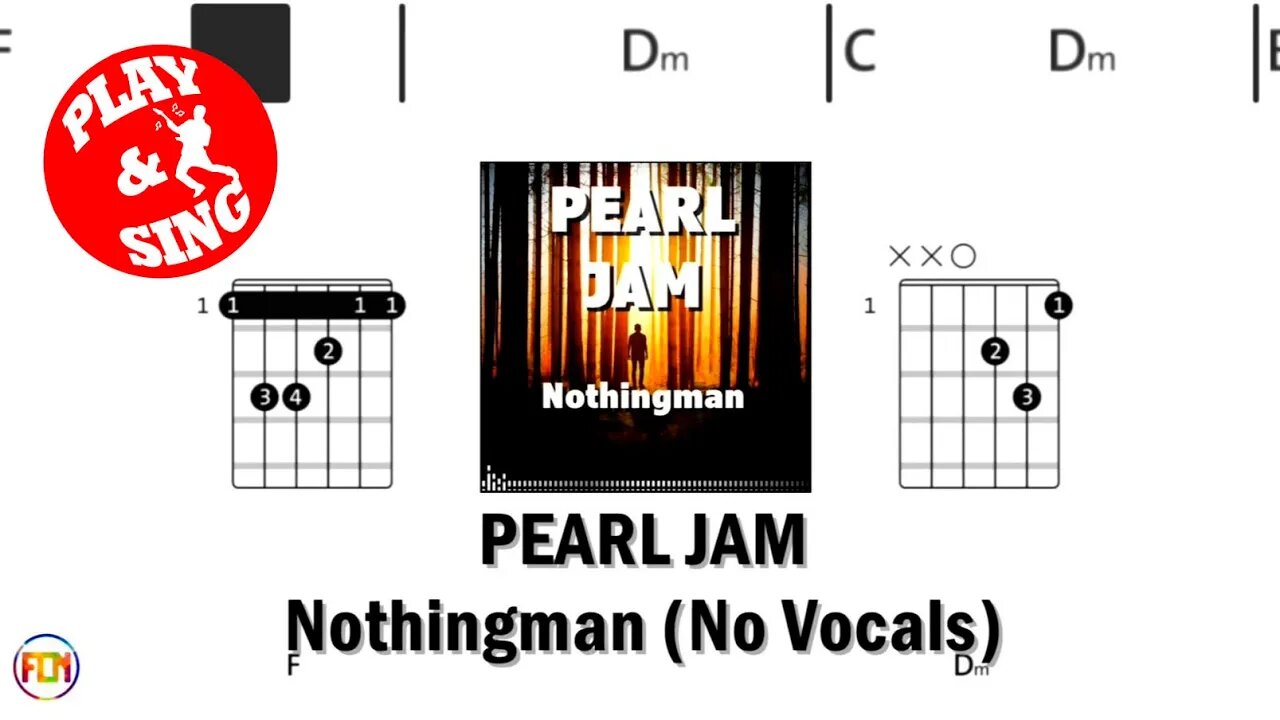 PEARL JAM Nothingman FCN GUITAR CHORDS & LYRICS NO VOCALS