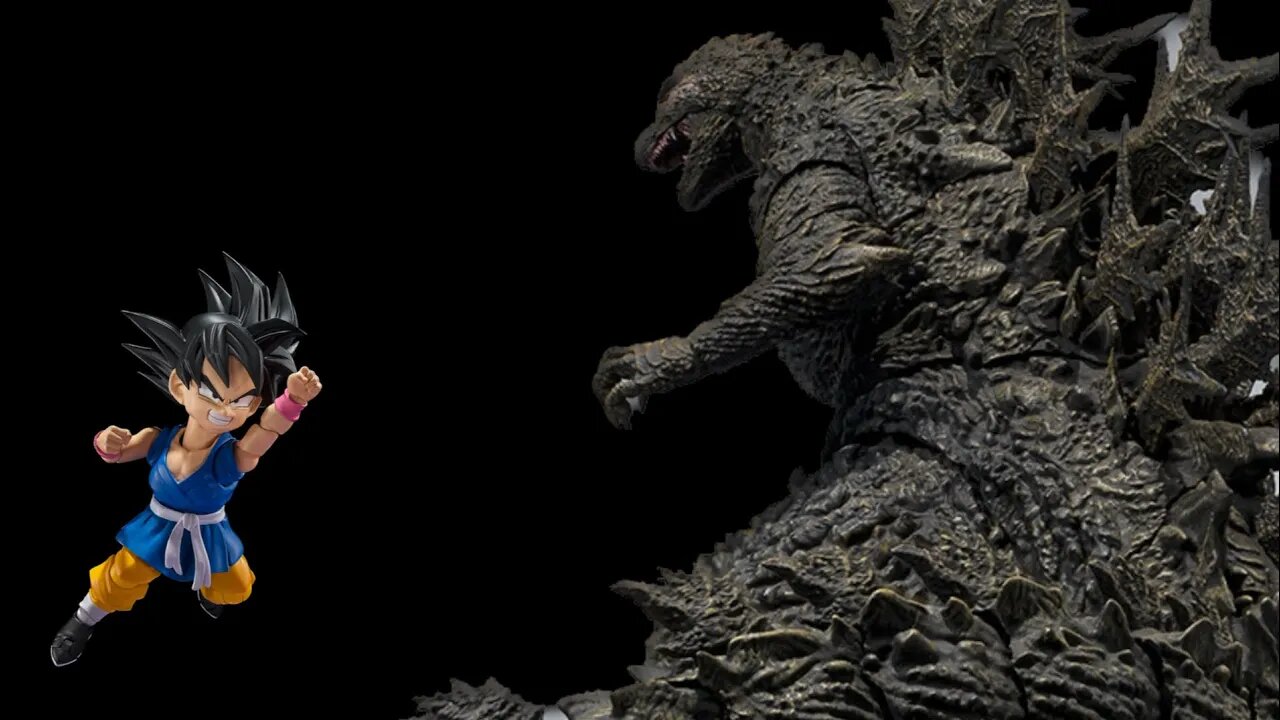 S.H.Figuarts Dragon Ball GT - Son Goku - & S.H.MonsterArts Gojira Minus One - Gojira -