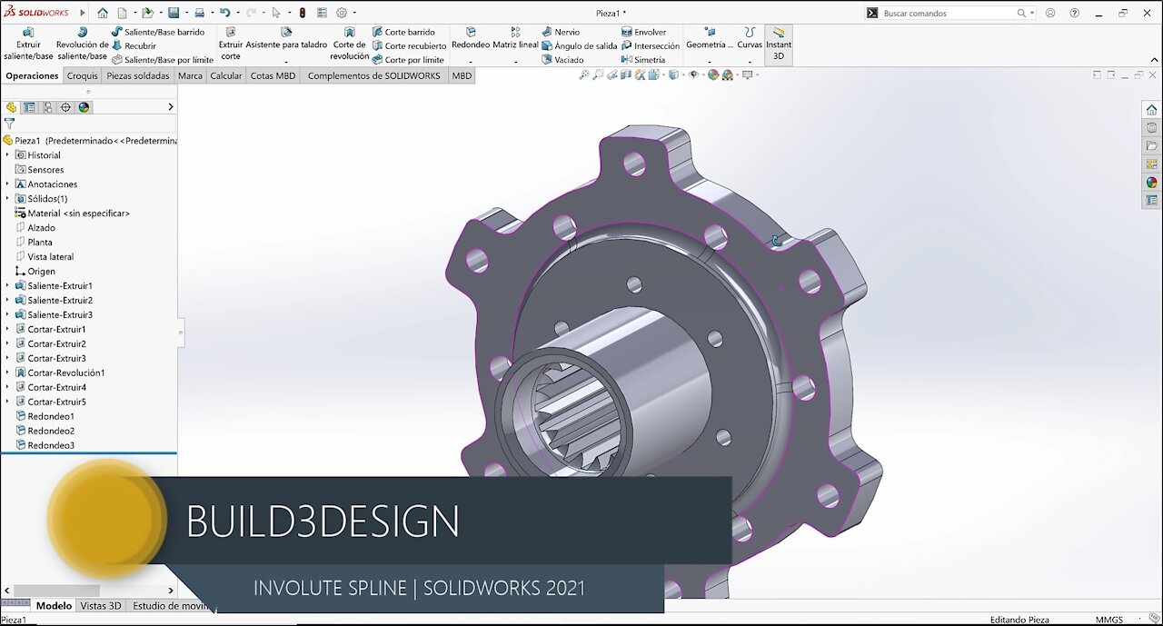 Involute Spline Solidworks 2021