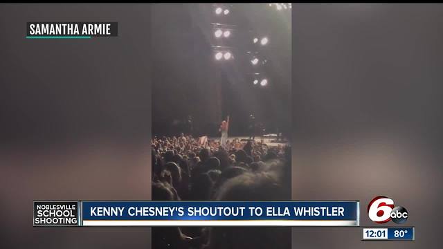 Kenny Chesney honors Ella Whistler at Noblesville concert