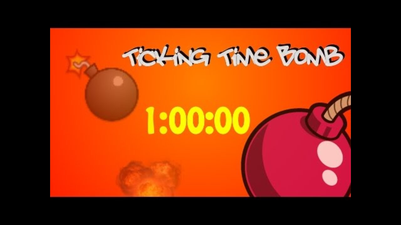 60 Minute Timer Stop Watch & Explosion - Ticking Time Bomb