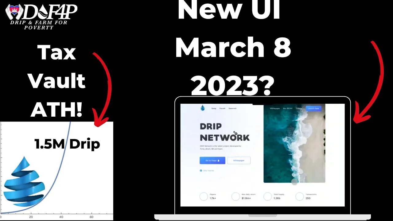 Drip Network New UI 1 year Anniversary ATH for tax vault health