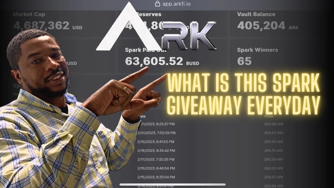 #Arkfi spARK rewards, FREE MONEY for you to take EVERYDAY #passiveincome