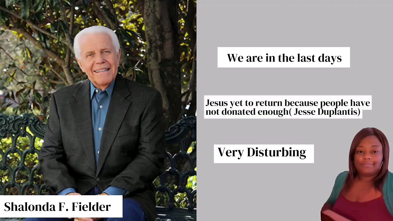 (Jesse Duplantis) Jesus yet to return because people have not donated enough