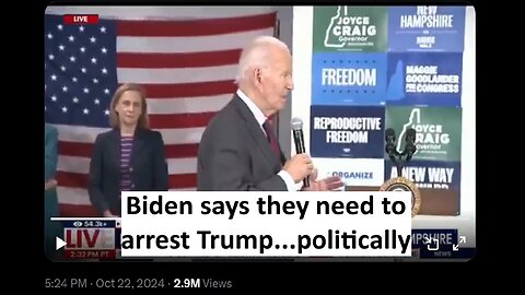 Biden calls Trump to be locked up.......politically