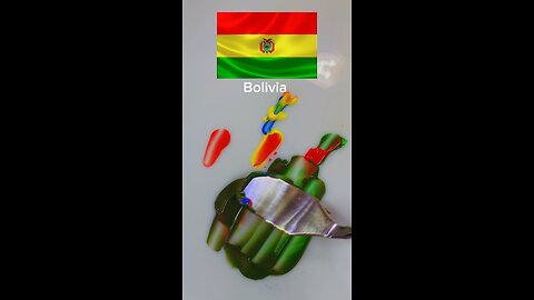 ASMR Mixing the colors of the Bolivian flag