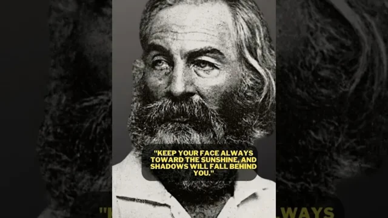 WALT WHITMAN QUOTES THAT WILL CHANGE YOUR LIFE. #shorts #quotes