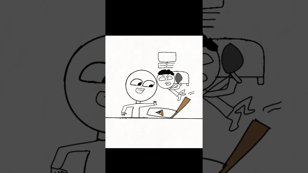 When someone take the last slice of pizza (animation meme
