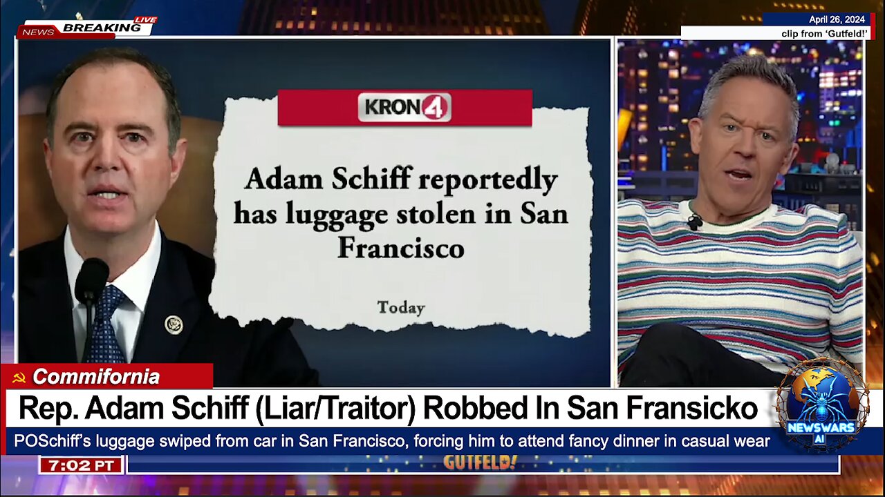 Rep. Adam Schiff (Liar/Traitor) Robbed In San Fransicko