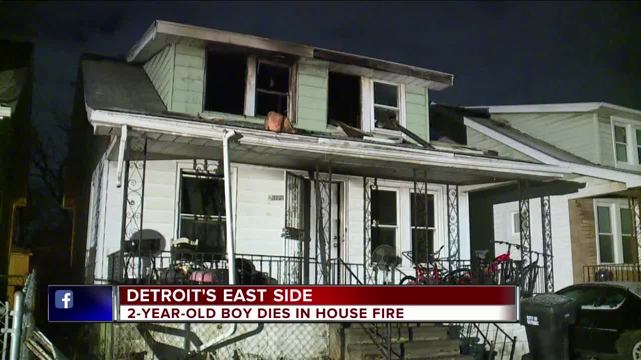2-year-old boy dies in house fire on Detroit's east side