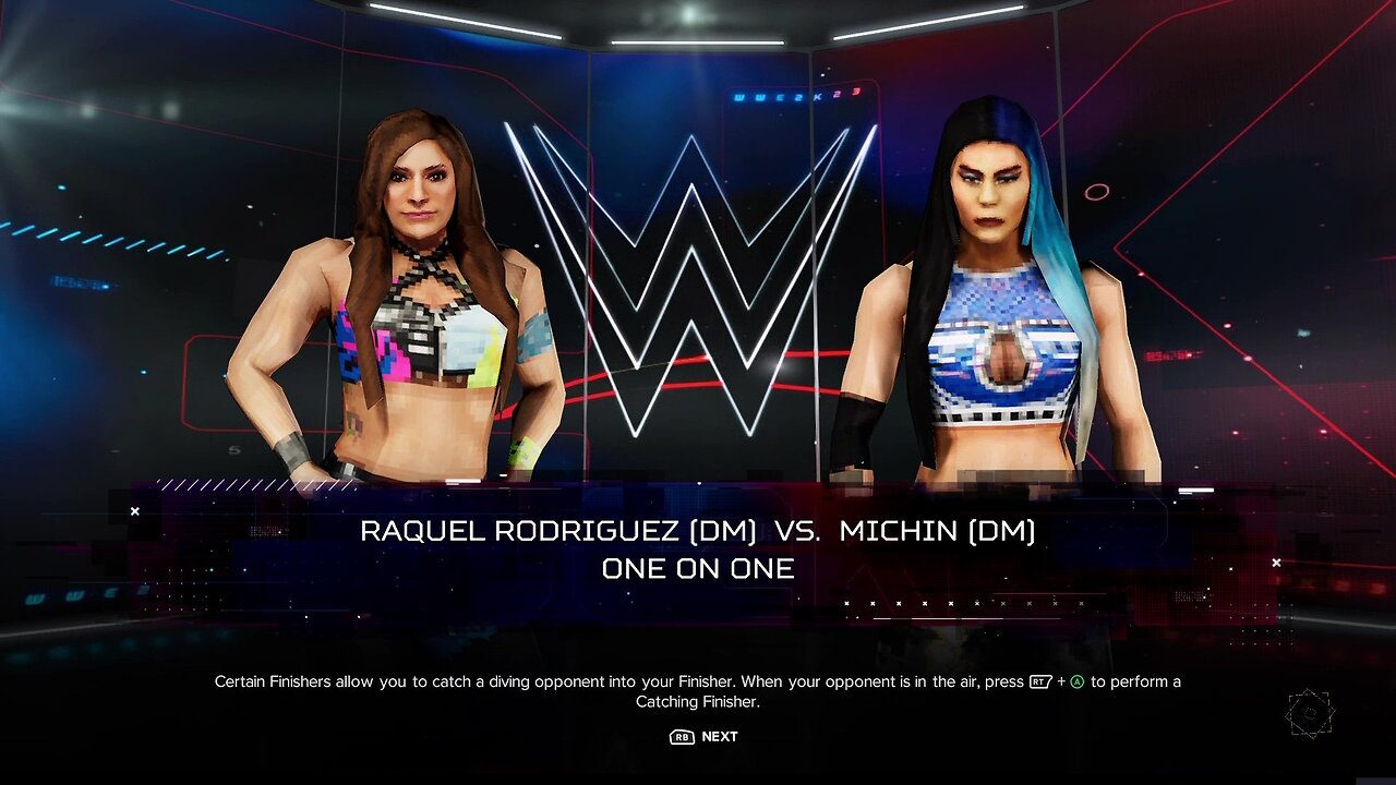 WWE 2k24 Raquel Rodriguez vs Michin