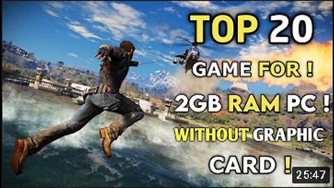 Top 20 High Graphics Games for LOW END PC | 2GB RAM | 4GB RAM | 512MB | VRAM |Dual Core PC's 2022