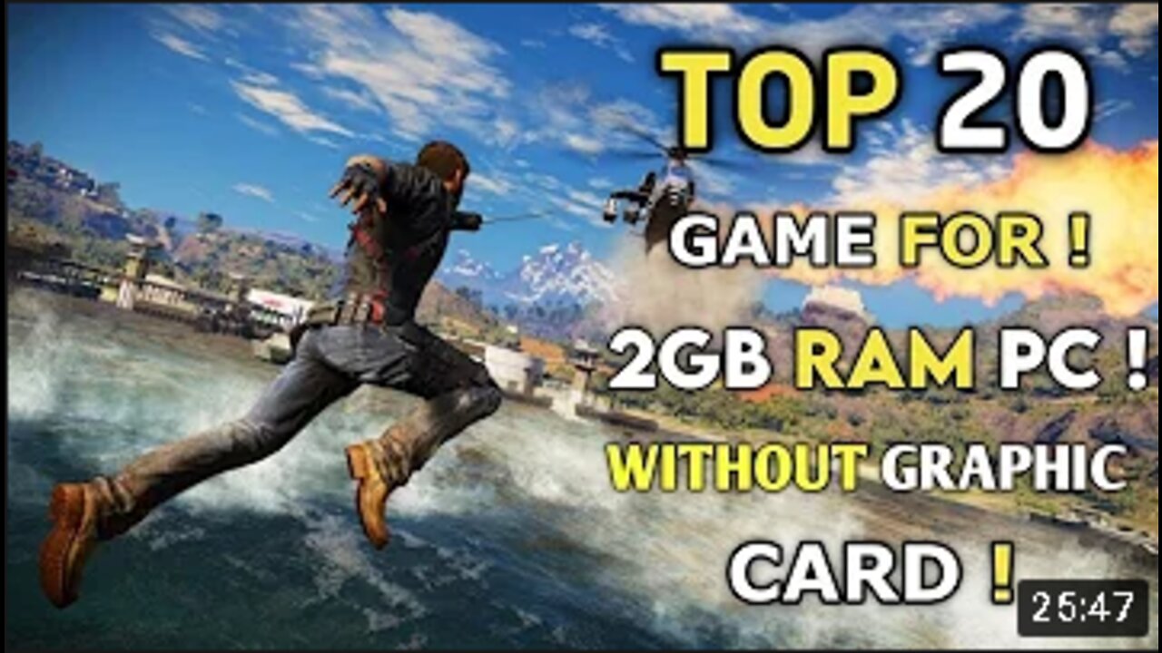 Top 20 High Graphics Games for LOW END PC | 2GB RAM | 4GB RAM | 512MB | VRAM |Dual Core PC's 2022